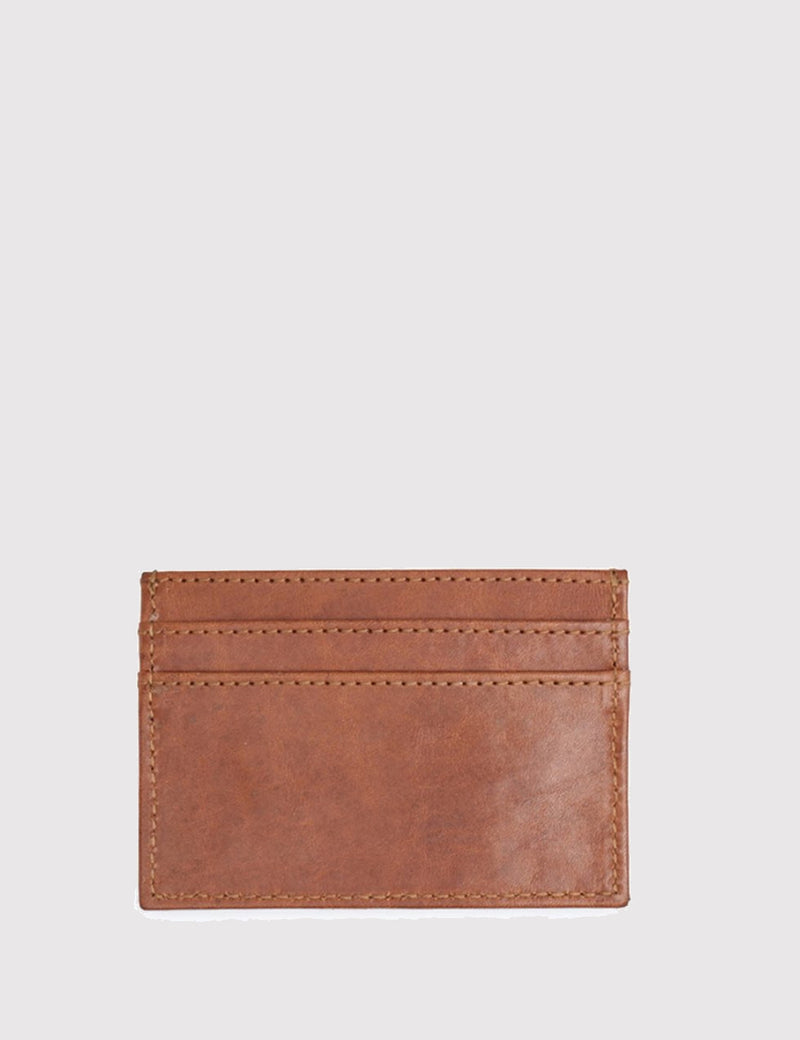 Wood Wood Card Holder (Leather) - Brown
