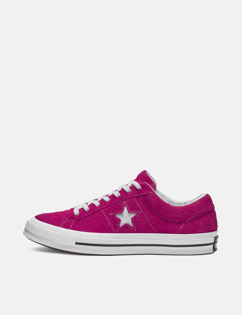 Converse One Star Ox Low Suede (162575C) - Pink Pop/White