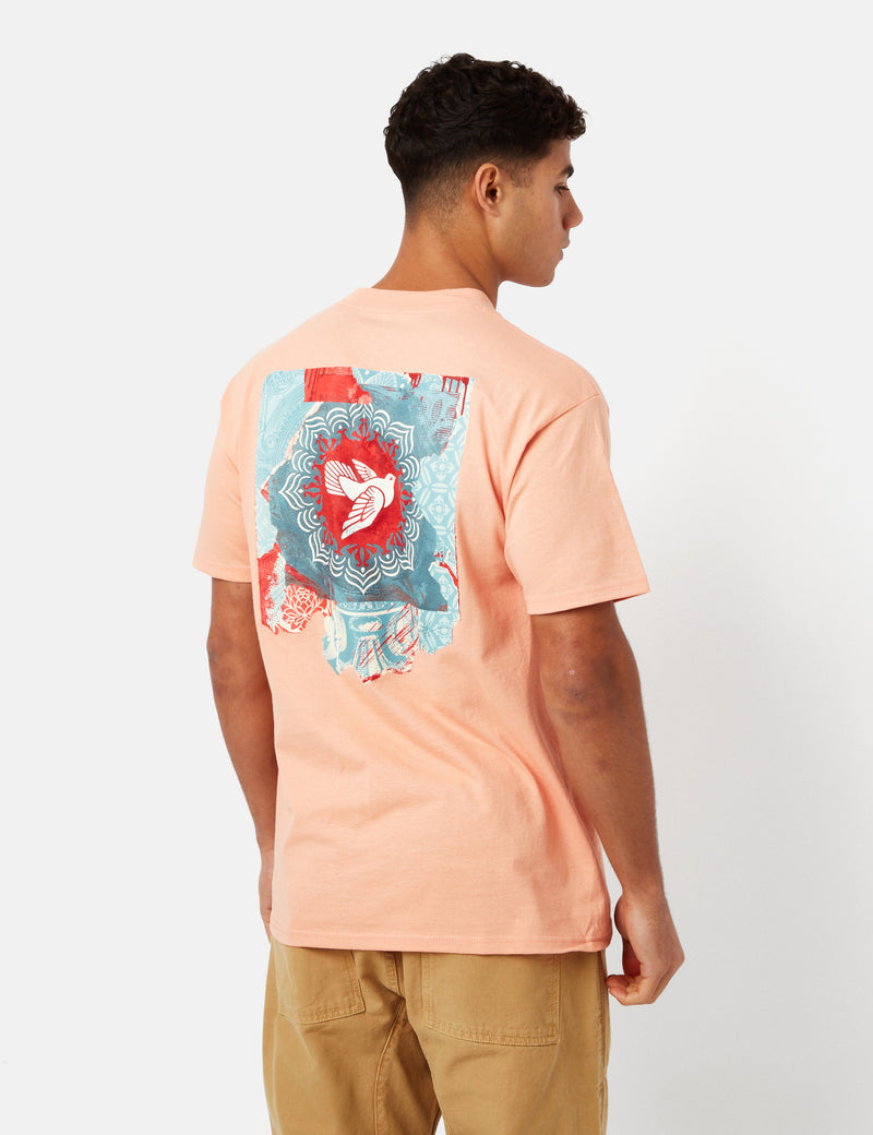 OBEY Peace Dove Blue Classic T-Shirt - Citrus Yellow