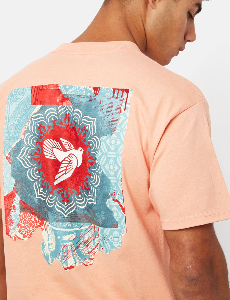 OBEY Peace Dove Blue Classic T-Shirt - Citrus Yellow