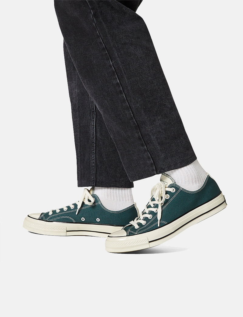 Converse 70 's Chuck Taylor Ox Canvas (166824C)-Faded Spruce/Black/Egret