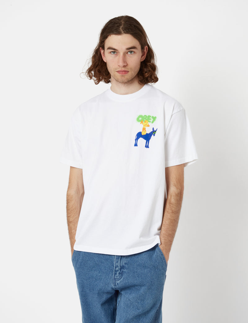 OBEY Donkey Heavyweight T-Shirt - White
