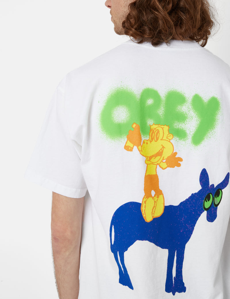 OBEY Donkey Heavyweight T-Shirt - White