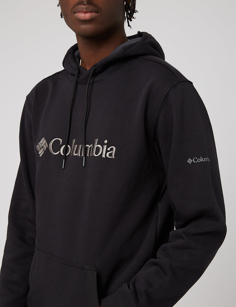 コロンビアCSCベーシックロゴフード付きスウェットシャツ-ブラック