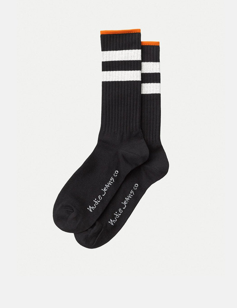 Nudie Amundsson Sport Socks - Black/White