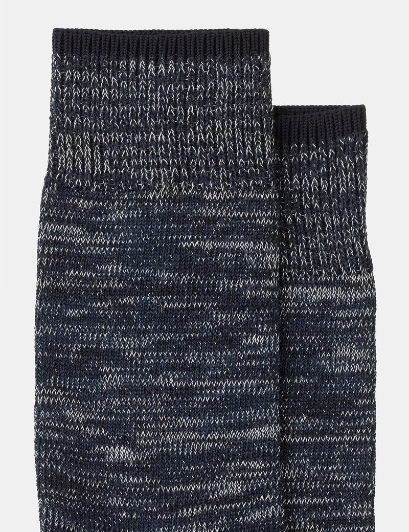 Nudie Rasmusson Multi Yarn Socks - Navy Blue