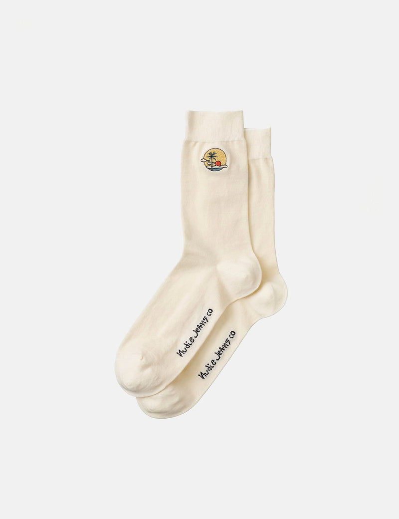 Nudie Olsson Sunset Socken – Off White