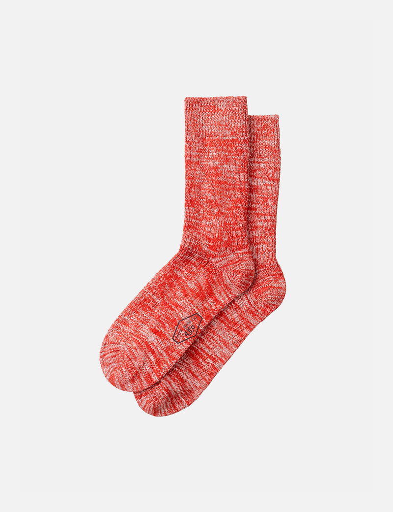 Nudie Chunky Sock Rebirth - Rote Melange