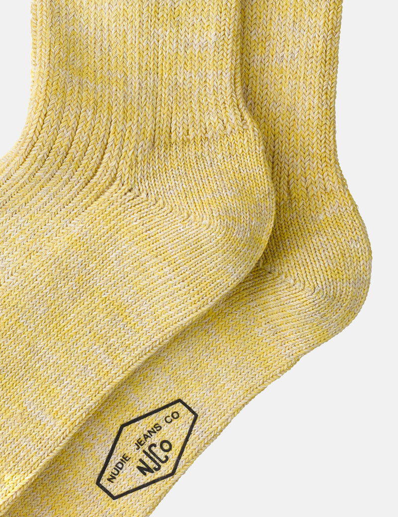 Nudie Chunky Sock Rebirth - Faded Sun Yellow