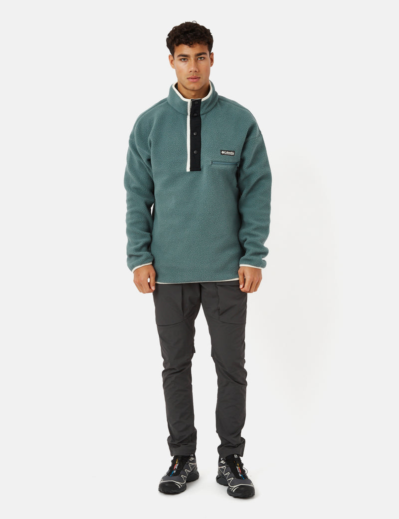 Columbia Helvetia Half Snap Fleece - Metal Grey/Chalk White
