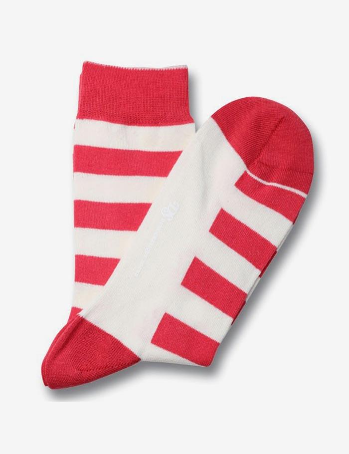 Democratique Striped Socks - Red/White - Article