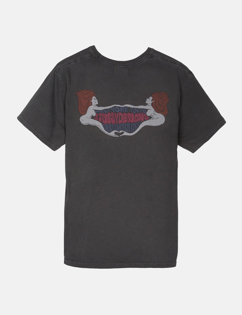 Stussy Hippie Swing T-Shirt - Black