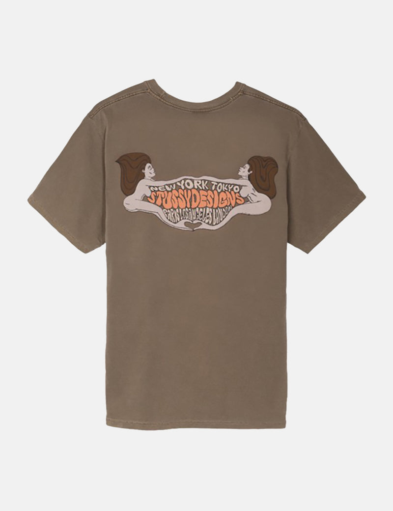 Stussy Hippie Swing T-Shirt - Brown