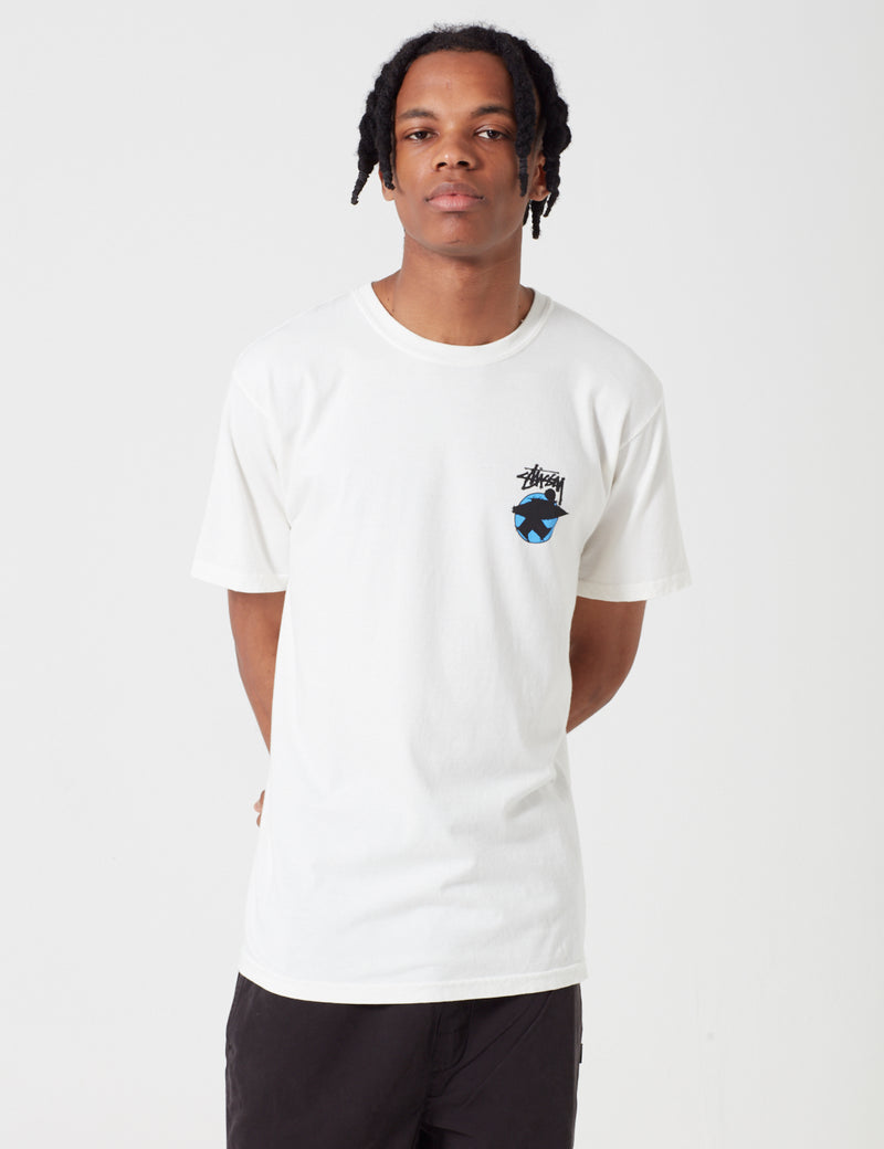Stussy Surfman Dot Pigment Dyed T-Shirt - Natural