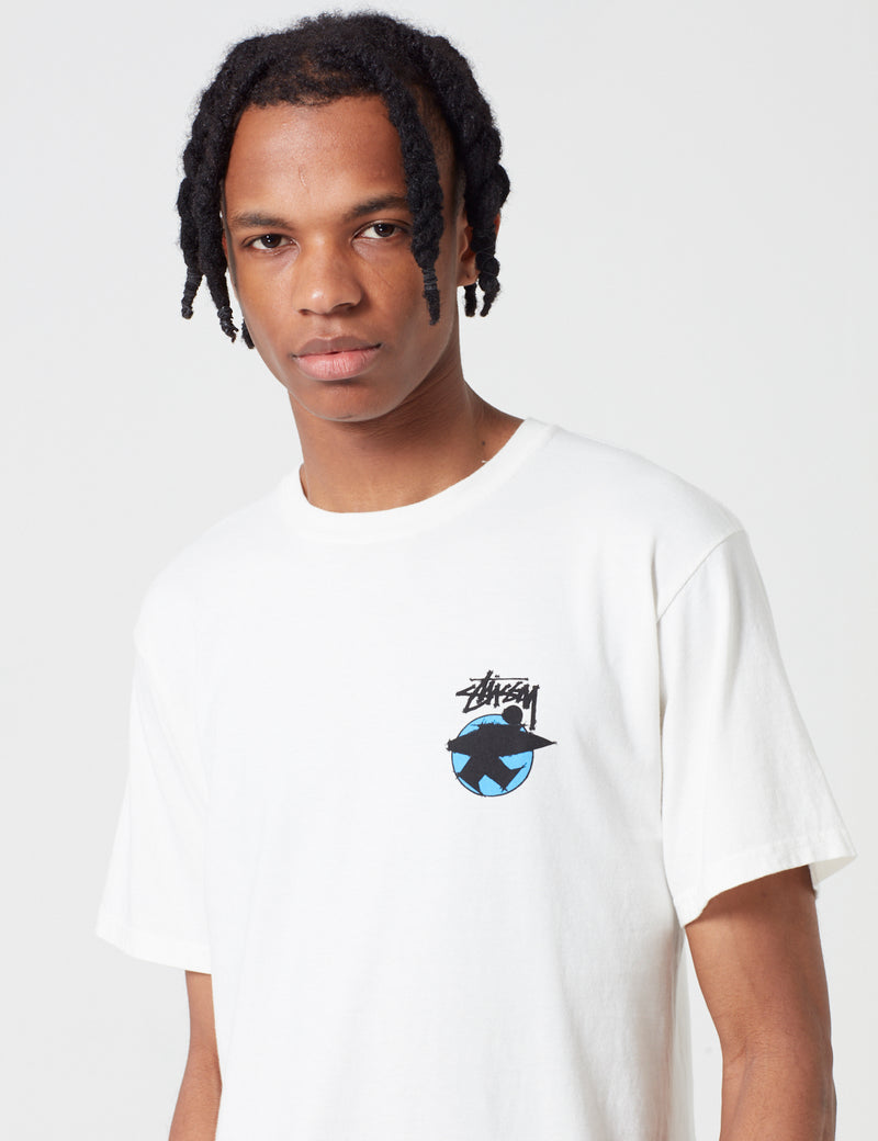 Stussy Surfman Dot Pigment Dyed T-Shirt - Natural