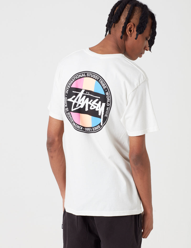 Stussy Surfman Dot Pigment Dyed T-Shirt - Natural