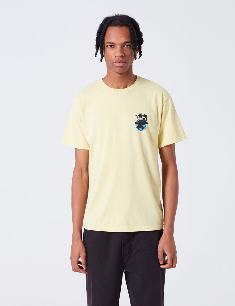 Stussy Surfman Dot Pigment Dyed T-Shirt - Yellow