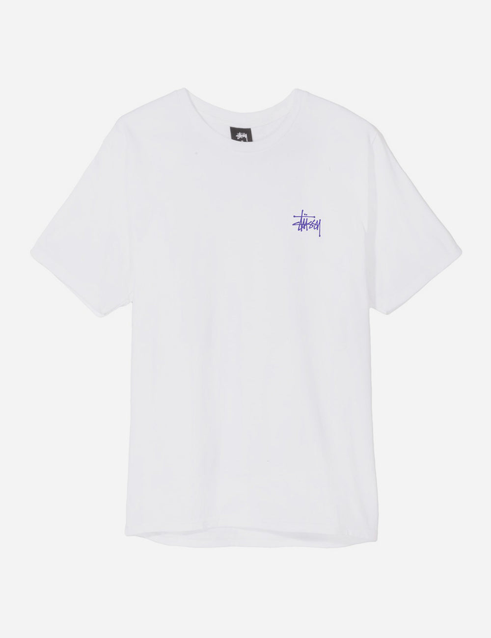Stussy Basic LogoTシャツ-ホワイト/パープル|URBAN EXCESS。