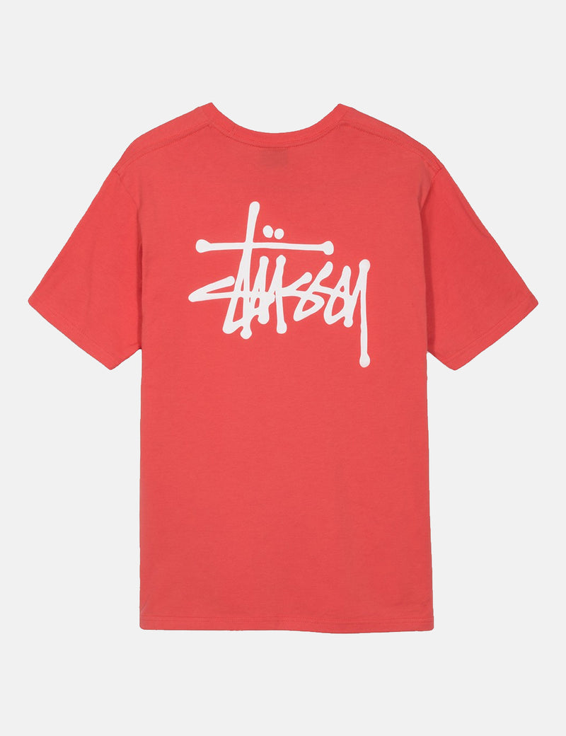Stussy grundlegendes Logo T-Shirt - Rose