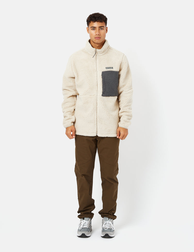 Columbia Mountainside Heavyweight Fleece - Blanc Fossile Ancien/Gris Requin
