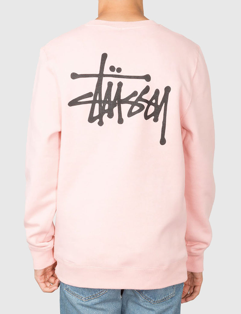 Stussy Basic Sweatshirt - Dusty Rose Pink