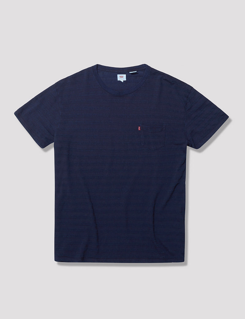 Levis Sunrise Striped Pocket T-Shirt - Indigo