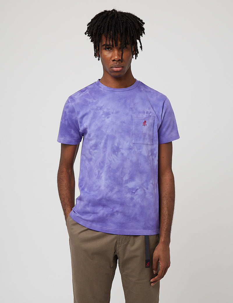 T-Shirt Gramicci One Point Pocket (Tie Dye) - Violet