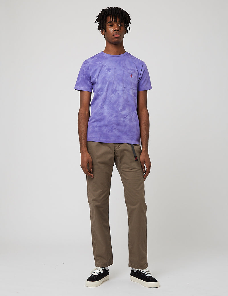 Gramicci One Point Pocket T-Shirt (Tie Dye) - Purple