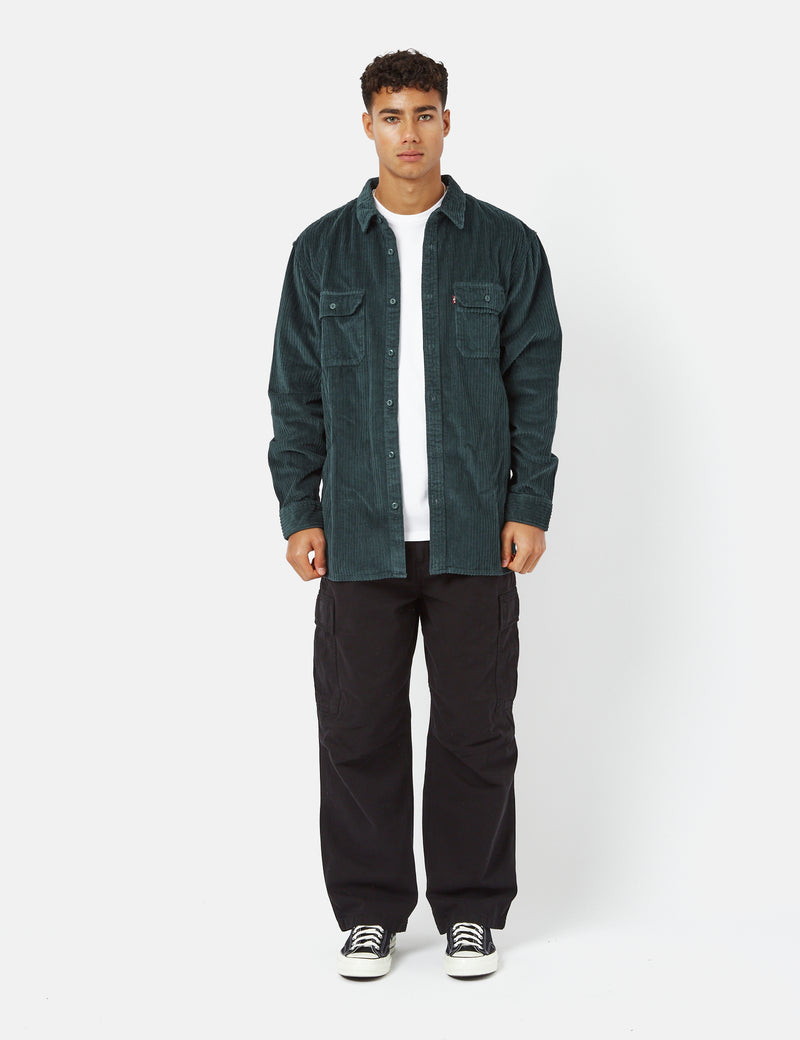 Levis Jackson Worker Shirt (Cord) - Ponderosa Pine Green