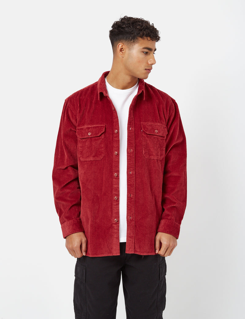 Levis Jackson Worker Shirt (Cord) - Brick Red