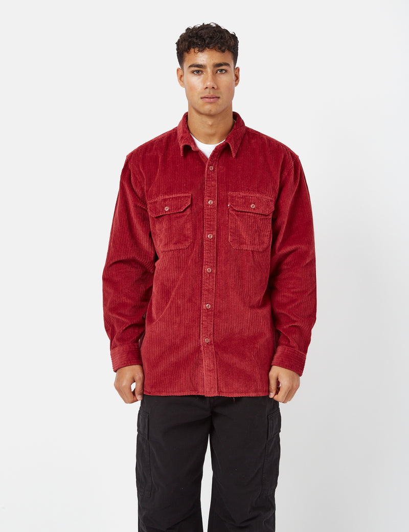 Levis Jackson Worker Shirt (Cord) - Rouge brique