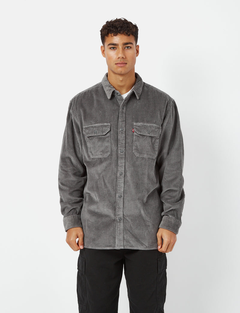 Levis Jackson Worker Shirt (Cord) - Pewter Grey