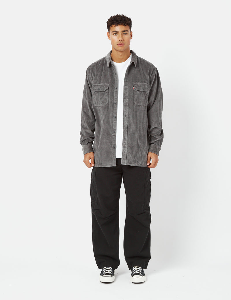 Levis Jackson Worker Shirt (Cord) - Pewter Grey