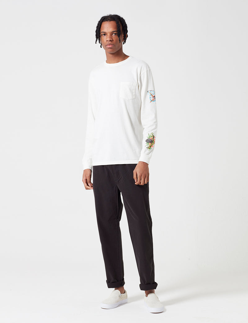 Stussy Pin Up Long Sleeve T-Shirt - White