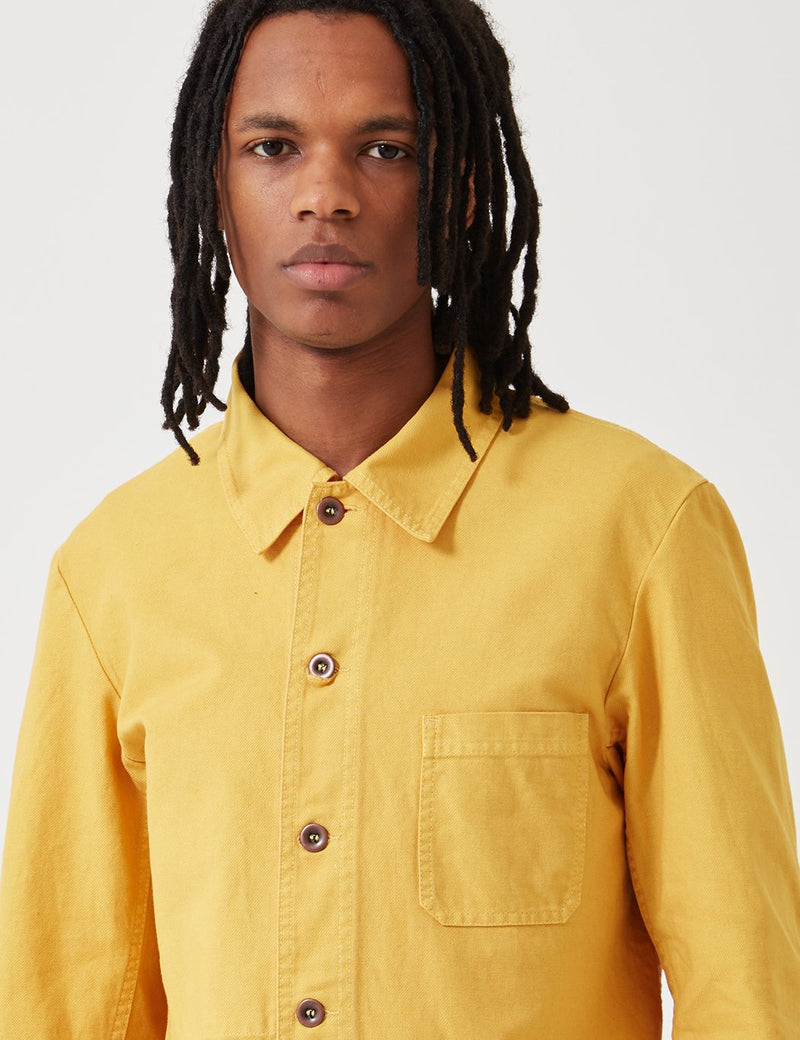 Vetra French Workwear Jacket Short (Dungaree Wash Twill) - Pineapple Yellow