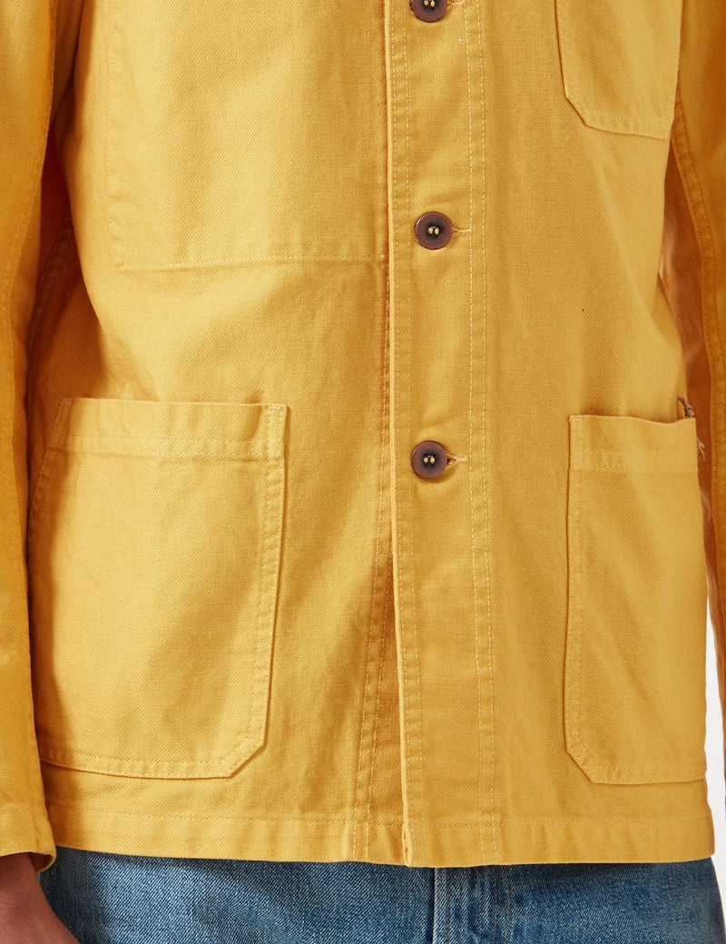 Vetra French Workwear Jacket Short (Dungaree Wash Twill) - Pineapple Yellow