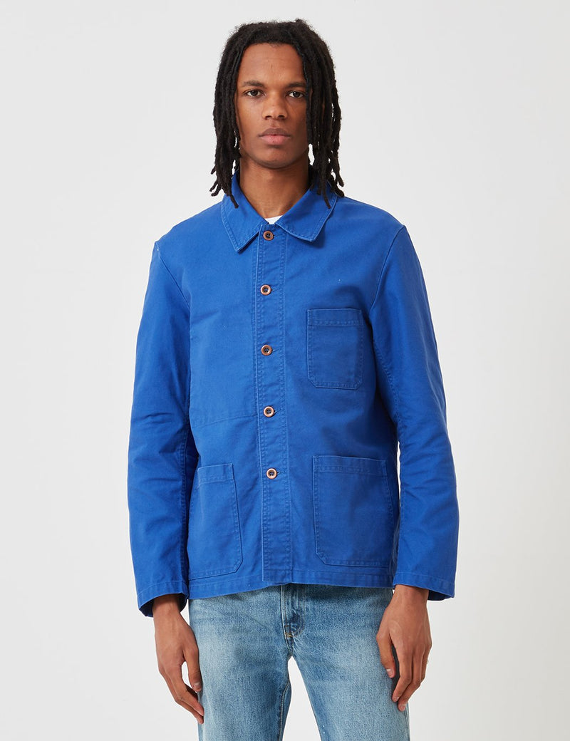 Vetra French Workwear Jacket Short (Latzhose Wash Twill) - Bugatti Blue