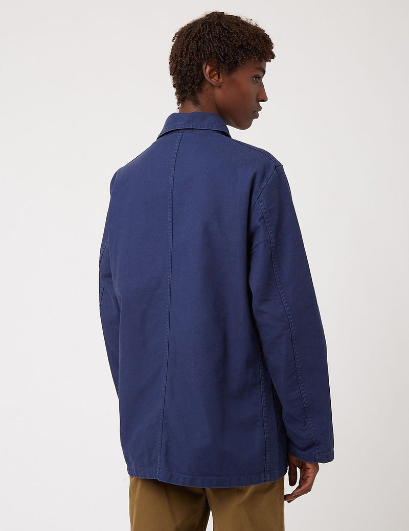 Vetra French Workwear Jacket (Cotton Drill) - Blue Dungaree Wash