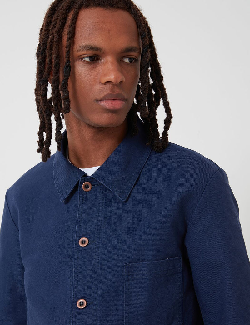 Vetra French Workwear Jacket Short (Cotton Drill) - Navy Blue