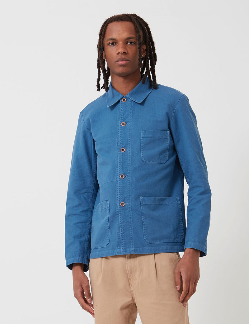 Vetra French Workwear Jacket Short (Cotton Drill)-Waid Blue