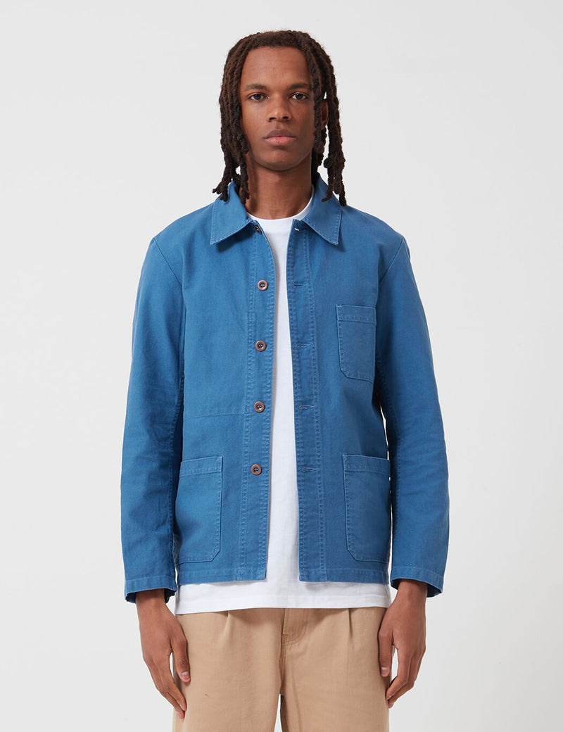 Vetra French Workwear Jacket Short (Baumwollbohrer) - Waid Blue