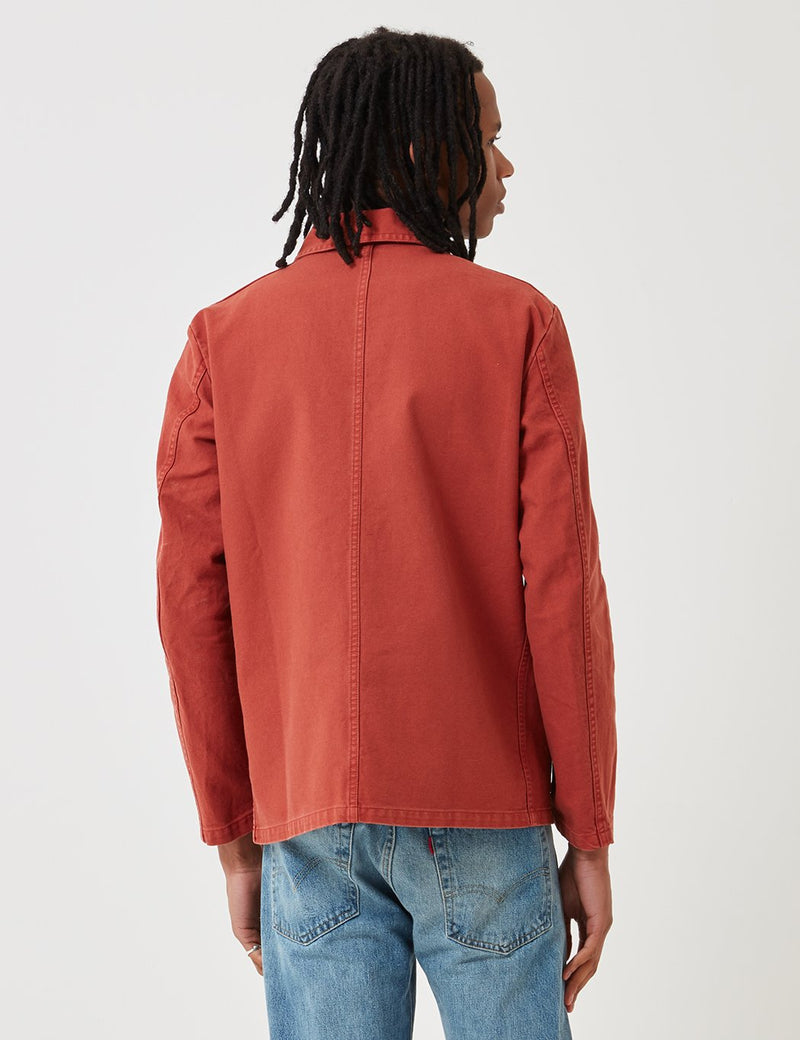 Vetra French Workwear Jacket Short (Latzhose Wash Twill) - Quittenrot