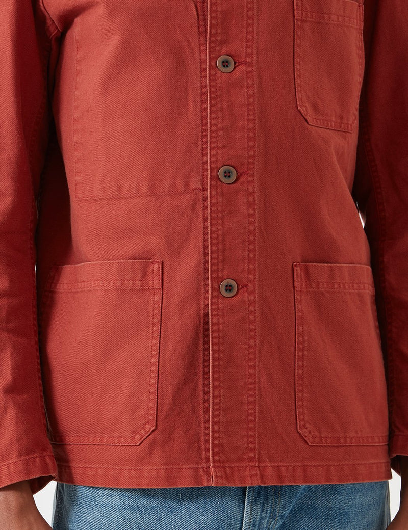 Vetra French Workwear Jacket Short (Latzhose Wash Twill) - Quittenrot