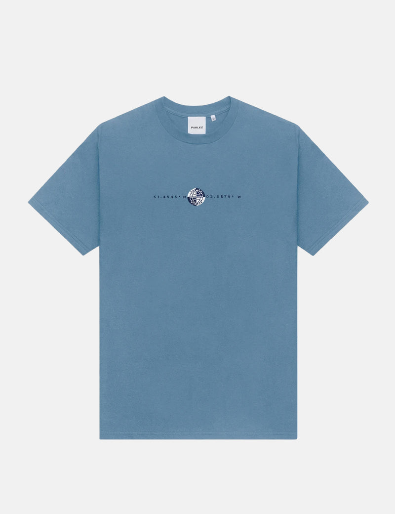 Parlez Sadler T-Shirt - Schieferblau