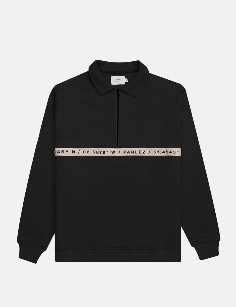 Parlez Farr Quarter Zip Sweatshirt-Black