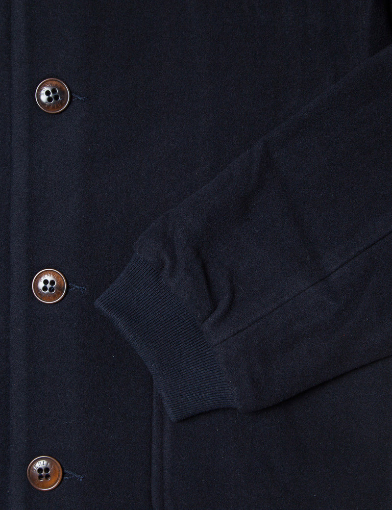 Human Scales Albin Wool Coat - Navy