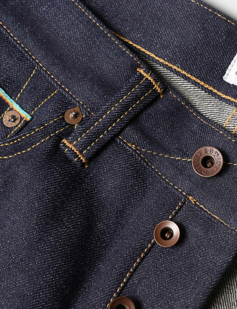 Edwin ED-80 63 Rainbow 12.8oz Selvage Jeans - Unwashed