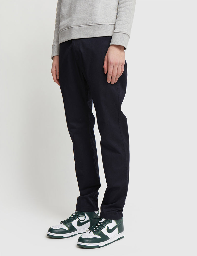 Wood Wood Marcus Trousers (Light Twill) - Navy Blue