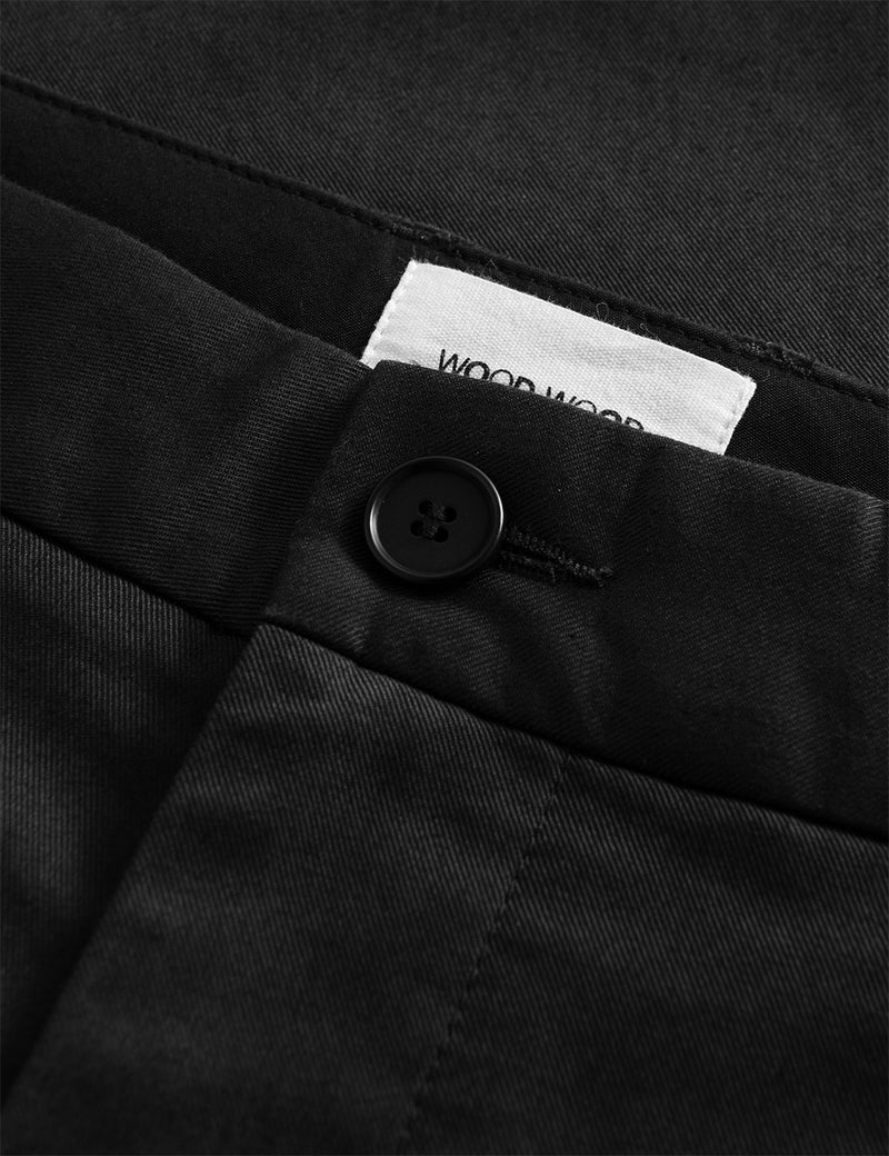 Pantalon Wood Wood Marcus (Sergé Léger) - Noir