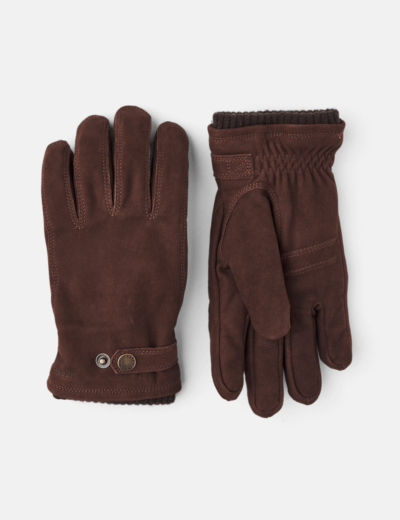 Hestra Bergvik Gloves (Suede Leather) - Espresso Brown